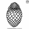 Simple Pinecone Zentangle Coloring Pages