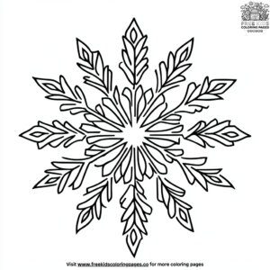 Basic Snowflake Outline Coloring Pages