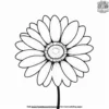 Single Daisy Flower Coloring Pages