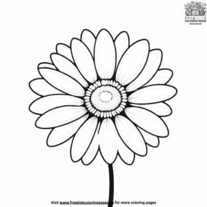 Single daisy flower coloring pages