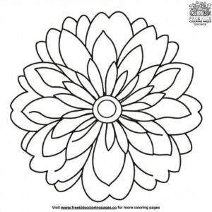 Single Flower Coloring Pages