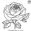 Single Rose Coloring Pages