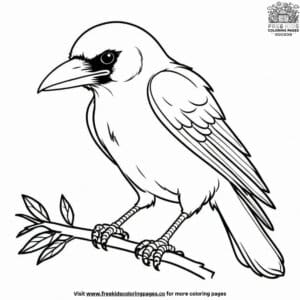 Sinister crow coloring pages