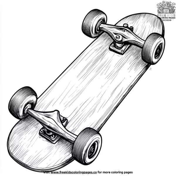 Skateboard coloring pages