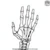 Skeleton Hand Coloring Pages