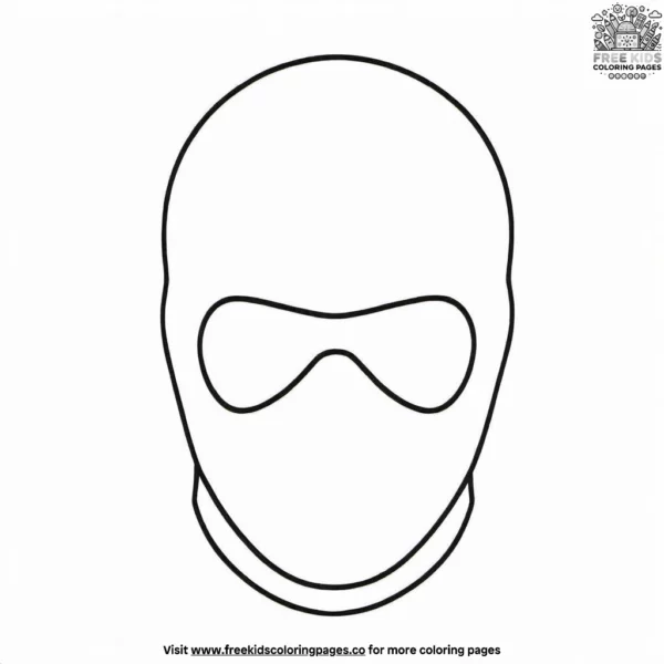 Ski mask coloring pages