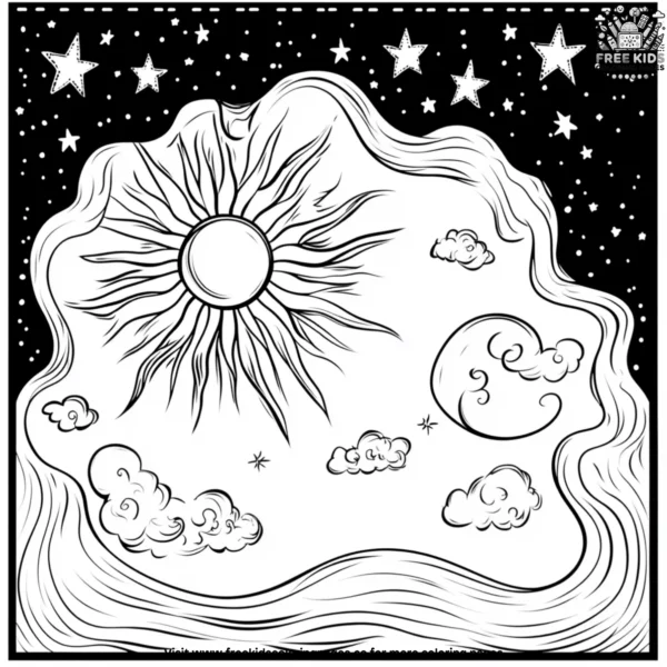 Sky dance coloring pages