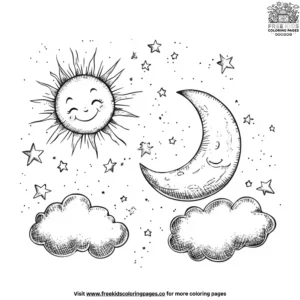 Sky friends coloring pages