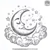 Sleepy Moon Coloring Pages