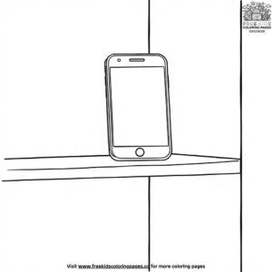 Smartphone on a shelf coloring pages