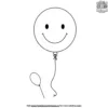 Smiling Balloon Coloring Pages