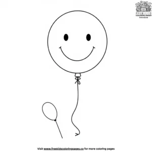 Smiling Balloon Coloring Pages