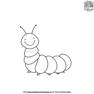 Smiling Caterpillar Coloring Pages