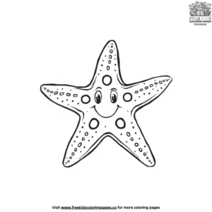 Smiling starfish coloring pages