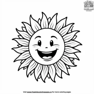 Smiling Sun Coloring Pages