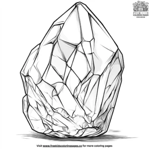 Smooth Obsidian Crystal Coloring Pages