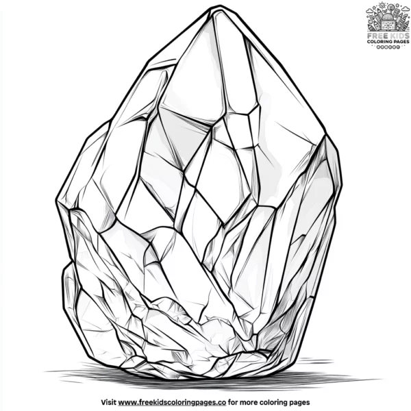 Smooth obsidian crystal coloring pages