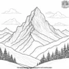 Snow Capped Mountain Coloring Pages