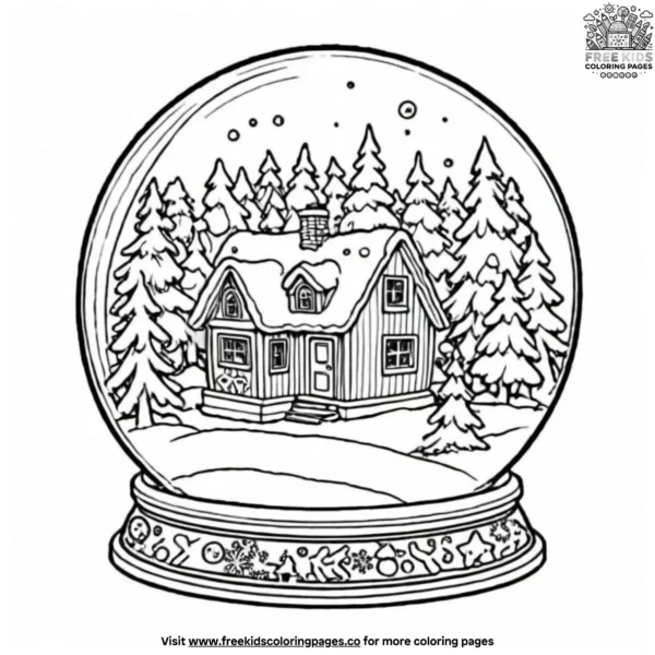Snow globe coloring pages