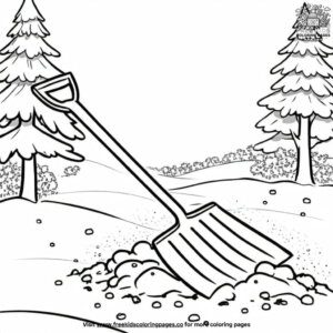 Snow Shovel Coloring Pages