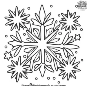 Snowflakes and Stars Coloring Pages