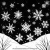 Snowflakes in the Air Coloring Pages