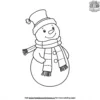 Snowman Doll with a Scarf Coloring Pages