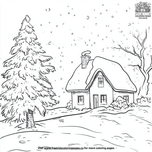 Snowstorm coloring pages