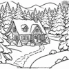 Snowy Eve Coloring Pages