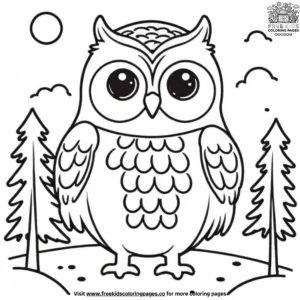 Snowy Owl Adventures Coloring Pages