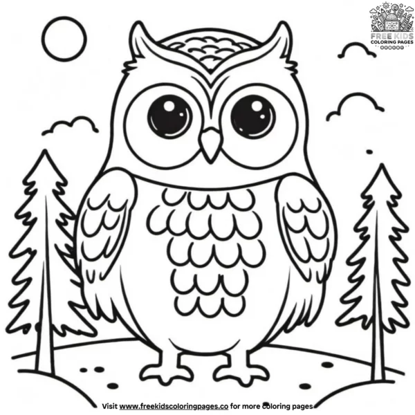 Snowy owl adventures coloring pages