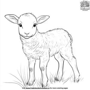 Soft lamb coloring pages