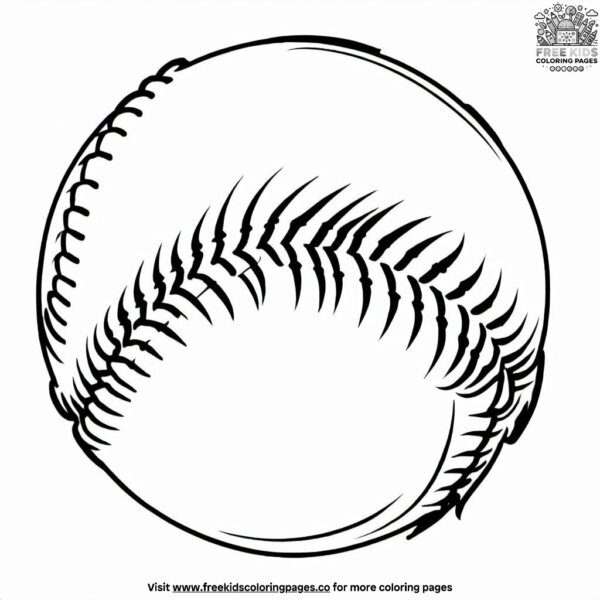 Softball ball coloring pages