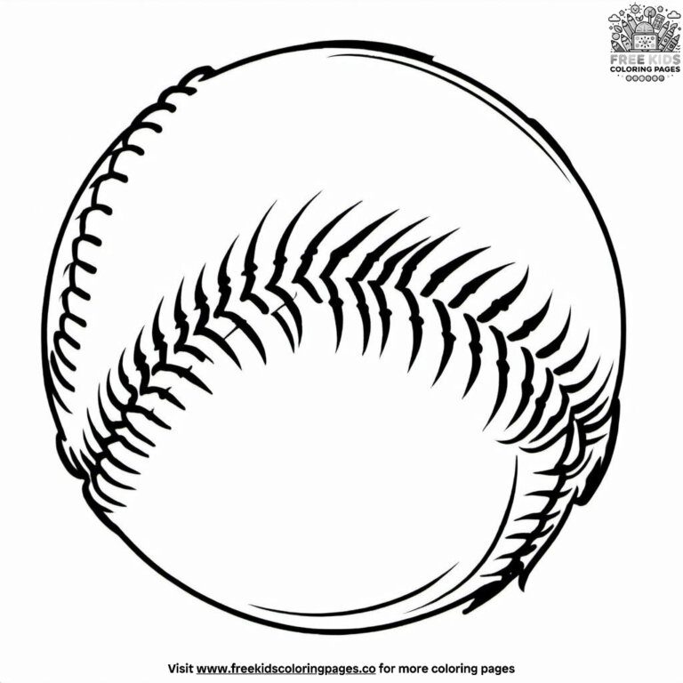 15+ Energetic Softball Coloring Pages