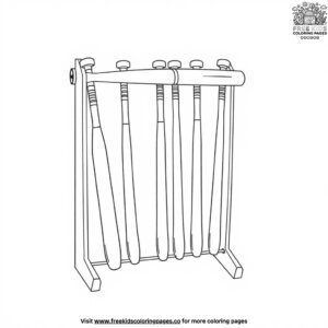 Softball Bat Rack Coloring Pages