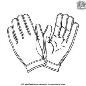 Softball Batting Gloves Coloring Pages