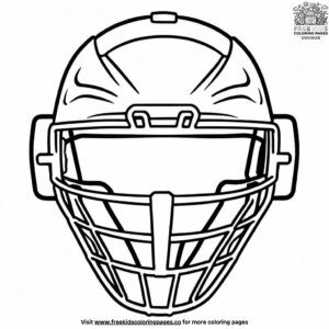 Softball Catcher’s Mask Coloring Pages