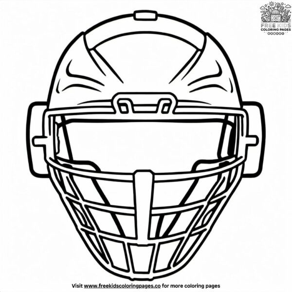 Softball catcher’s mask coloring pages