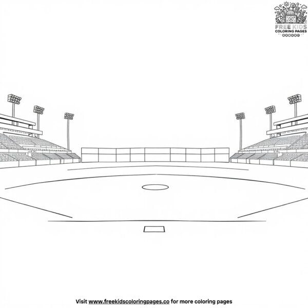 Softball chalk lines coloring pages