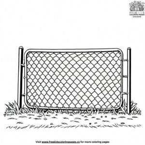 Softball Fence Coloring Pages