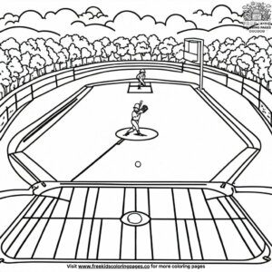 Softball Field Coloring Pages