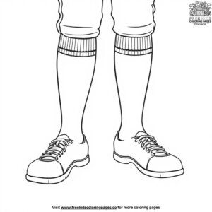 Softball Player Socks Coloring Pages