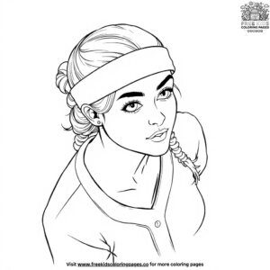 Softball Player Sweatband Coloring Pages