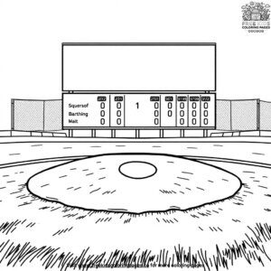 Softball Scoreboard Coloring Pages