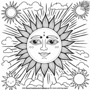 Solar Rays Coloring Pages