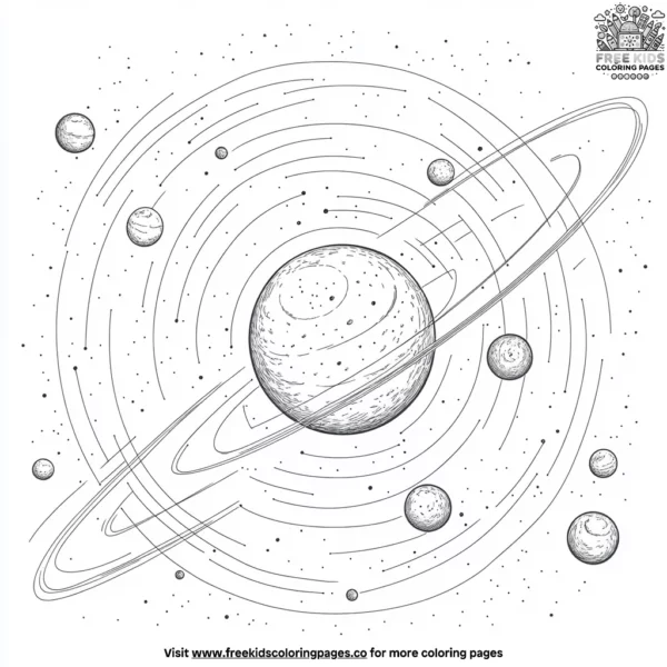 Solar system orbit coloring pages