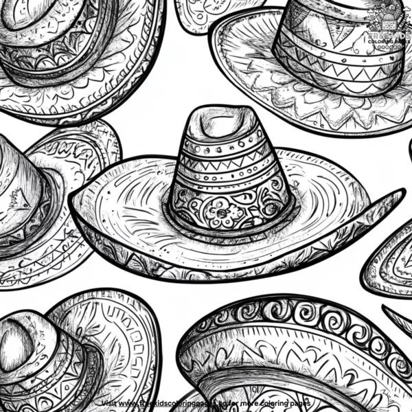 Sombrero fun coloring pages