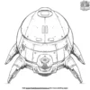 Space Capsule Coloring Pages