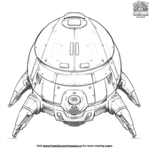 Space Capsule Coloring Pages