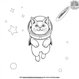 Space Cats Coloring Pages